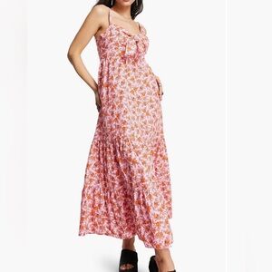Pink Floral Maxi Dressss